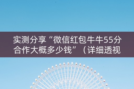 实测分享“微信红包牛牛55分合作大概多少钱”（详细透视教程）-哔哩哔哩