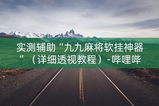 实测辅助“九九麻将软挂神器”（详细透视教程）-哔哩哔哩