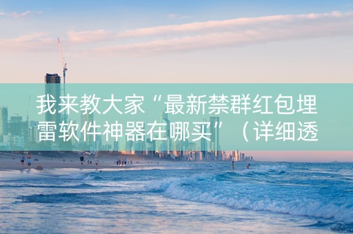我来教大家“最新禁群红包埋雷软件神器在哪买”（详细透视教程）-哔哩哔哩