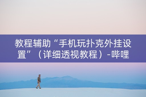 教程辅助“手机玩扑克外挂设置”（详细透视教程）-哔哩哔哩
