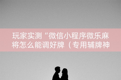 玩家实测“微信小程序微乐麻将怎么能调好牌（专用辅牌神器免安装）