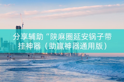 分享辅助“陕麻圈延安锅子带挂神器（助赢神器通用版）