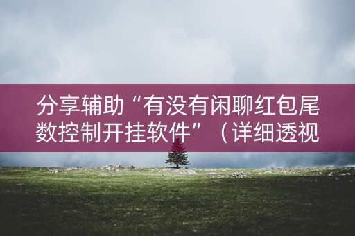 分享辅助“有没有闲聊红包尾数控制开挂软件”（详细透视教程）-哔哩哔哩