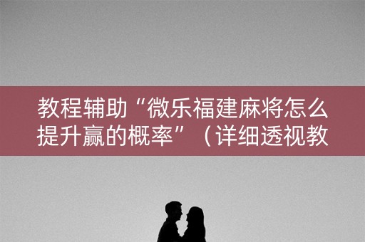 教程辅助“微乐福建麻将怎么提升赢的概率”（详细透视教程）-哔哩哔哩