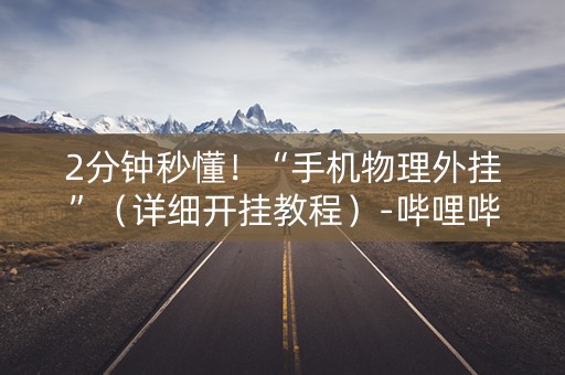 2分钟秒懂！“手机物理外挂”（详细开挂教程）-哔哩哔哩
