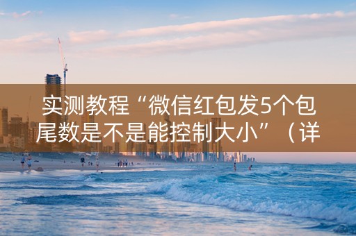 实测教程“微信红包发5个包尾数是不是能控制大小”（详细透视教程）-哔哩哔哩