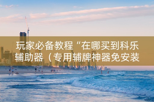 玩家必备教程“在哪买到科乐辅助器（专用辅牌神器免安装）