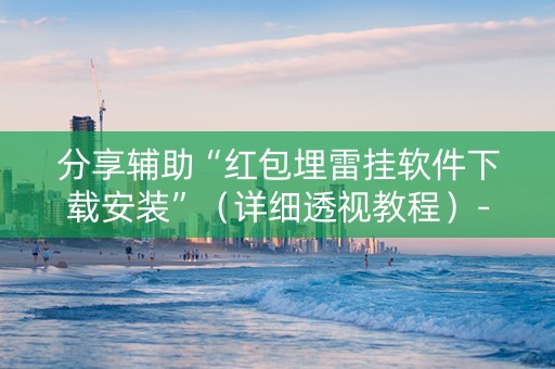 分享辅助“红包埋雷挂软件下载安装”（详细透视教程）-哔哩哔哩
