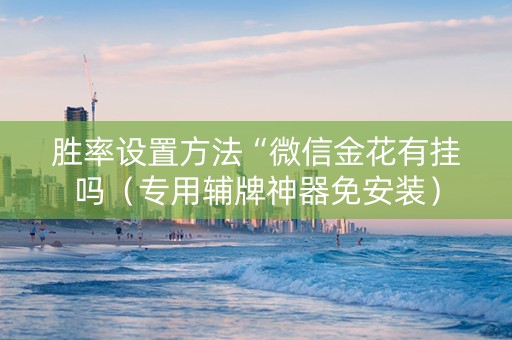 胜率设置方法“微信金花有挂吗（专用辅牌神器免安装）