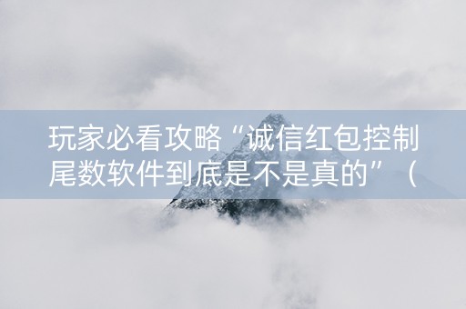 玩家必看攻略“诚信红包控制尾数软件到底是不是真的”（详细透视教程）-哔哩哔哩