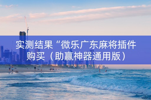 实测结果“微乐广东麻将插件购买（助赢神器通用版）