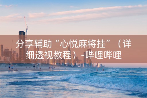 分享辅助“心悦麻将挂”（详细透视教程）-哔哩哔哩