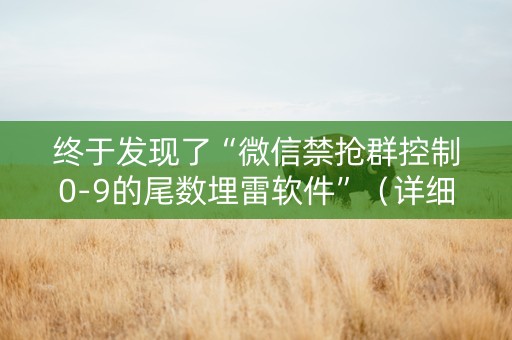 终于发现了“微信禁抢群控制0-9的尾数埋雷软件”（详细透视教程）-哔哩哔哩