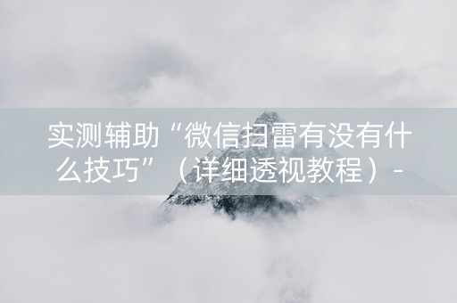 实测辅助“微信扫雷有没有什么技巧”（详细透视教程）-哔哩哔哩
