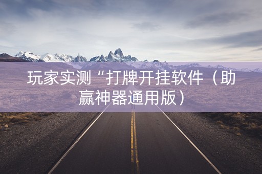 玩家实测“打牌开挂软件（助赢神器通用版）