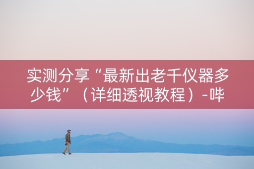 实测分享“最新出老千仪器多少钱”（详细透视教程）-哔哩哔哩