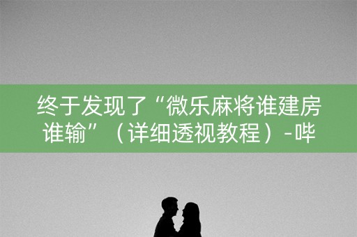 终于发现了“微乐麻将谁建房谁输”（详细透视教程）-哔哩哔哩