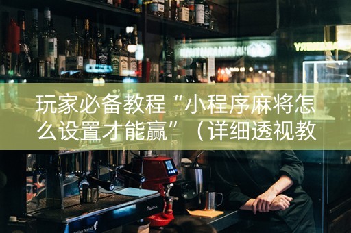 玩家必备教程“小程序麻将怎么设置才能赢”（详细透视教程）-哔哩哔哩
