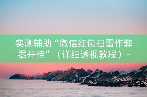 实测辅助“微信红包扫雷作弊器开挂”（详细透视教程）-哔哩哔哩