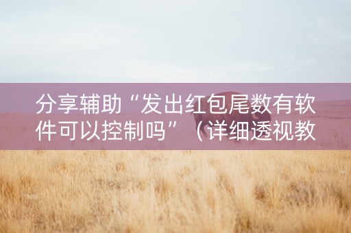 分享辅助“发出红包尾数有软件可以控制吗”（详细透视教程）-哔哩哔哩