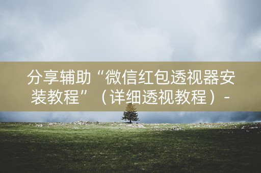 分享辅助“微信红包透视器安装教程”（详细透视教程）-哔哩哔哩