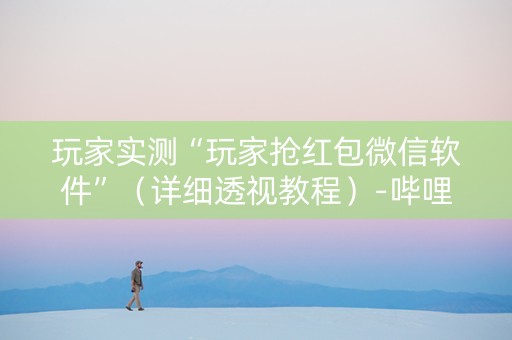 玩家实测“玩家抢红包微信软件”（详细透视教程）-哔哩哔哩
