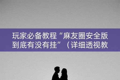 玩家必备教程“麻友圈安全版到底有没有挂”（详细透视教程）-哔哩哔哩