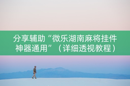 分享辅助“微乐湖南麻将挂件神器通用”（详细透视教程）-哔哩哔哩