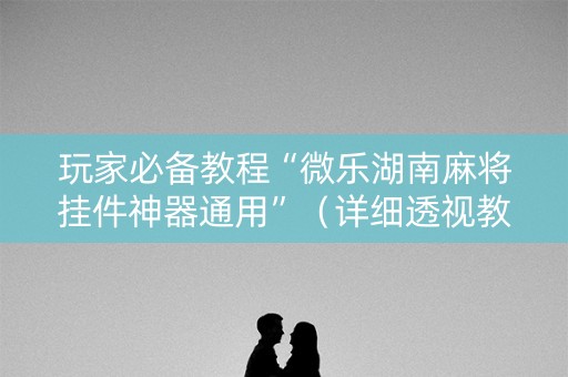 玩家必备教程“微乐湖南麻将挂件神器通用”（详细透视教程）-哔哩哔哩