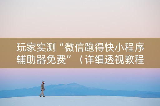 玩家实测“微信跑得快小程序辅助器免费”（详细透视教程）-哔哩哔哩