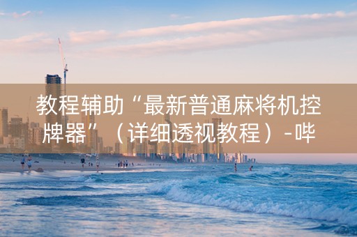 教程辅助“最新普通麻将机控牌器”（详细透视教程）-哔哩哔哩