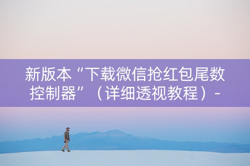 新版本“下载微信抢红包尾数控制器”（详细透视教程）-哔哩哔哩