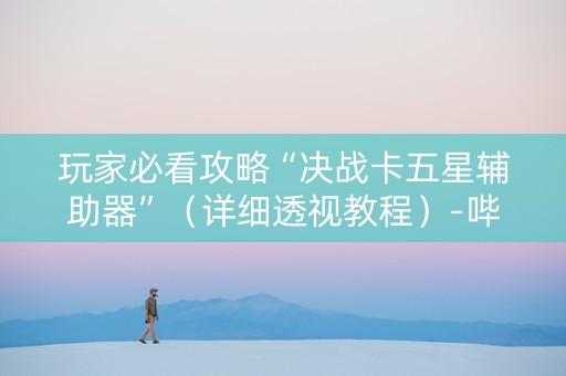 玩家必看攻略“决战卡五星辅助器”（详细透视教程）-哔哩哔哩