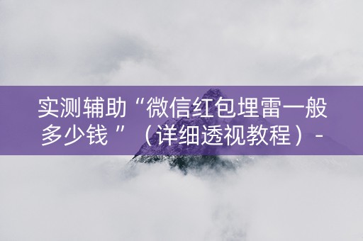 实测辅助“微信红包埋雷一般多少钱 ”（详细透视教程）-哔哩哔哩