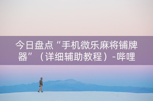 今日盘点“手机微乐麻将铺牌器”（详细辅助教程）-哔哩哔哩