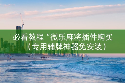 必看教程“微乐麻将插件购买（专用辅牌神器免安装）