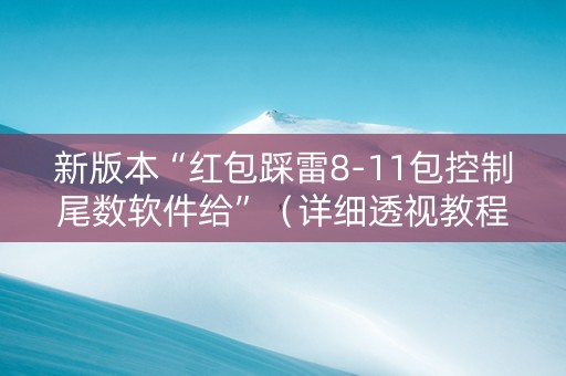 新版本“红包踩雷8-11包控制尾数软件给”（详细透视教程）-哔哩哔哩