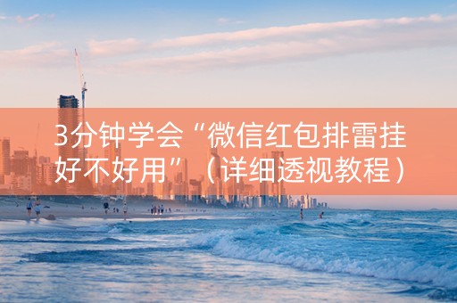 3分钟学会“微信红包排雷挂好不好用”（详细透视教程）-哔哩哔哩
