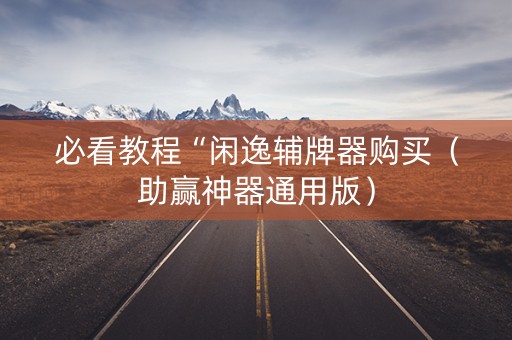 必看教程“闲逸辅牌器购买（助赢神器通用版）