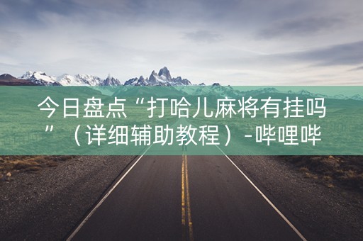 今日盘点“打哈儿麻将有挂吗”（详细辅助教程）-哔哩哔哩