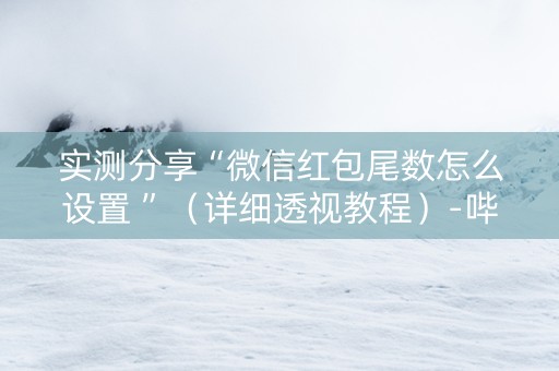 实测分享“微信红包尾数怎么设置 ”（详细透视教程）-哔哩哔哩