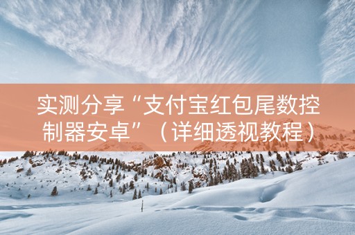实测分享“支付宝红包尾数控制器安卓”（详细透视教程）-哔哩哔哩
