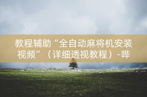 教程辅助“全自动麻将机安装视频”（详细透视教程）-哔哩哔哩