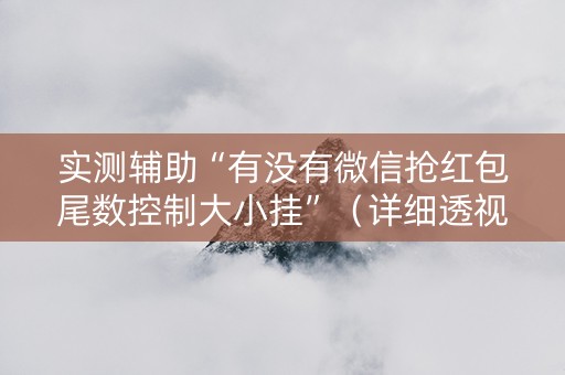 实测辅助“有没有微信抢红包尾数控制大小挂”（详细透视教程）-哔哩哔哩