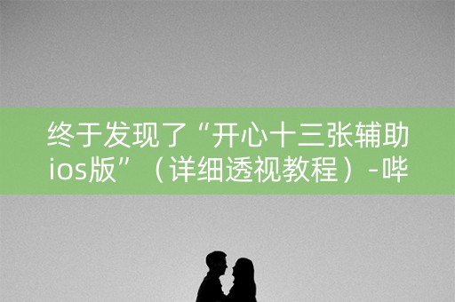 终于发现了“开心十三张辅助ios版”（详细透视教程）-哔哩哔哩