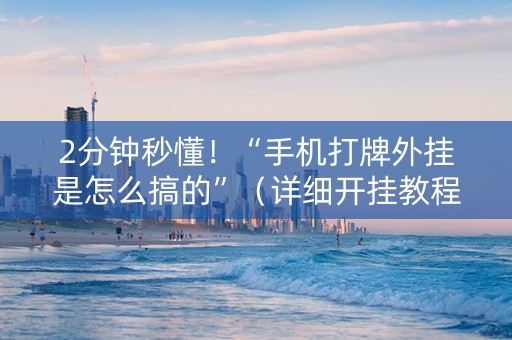 2分钟秒懂！“手机打牌外挂是怎么搞的”（详细开挂教程）-哔哩哔哩