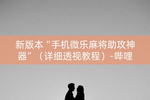 新版本“手机微乐麻将助攻神器”（详细透视教程）-哔哩哔哩