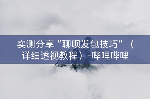 实测分享“聊呗发包技巧”（详细透视教程）-哔哩哔哩
