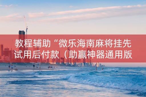 教程辅助“微乐海南麻将挂先试用后付款（助赢神器通用版）