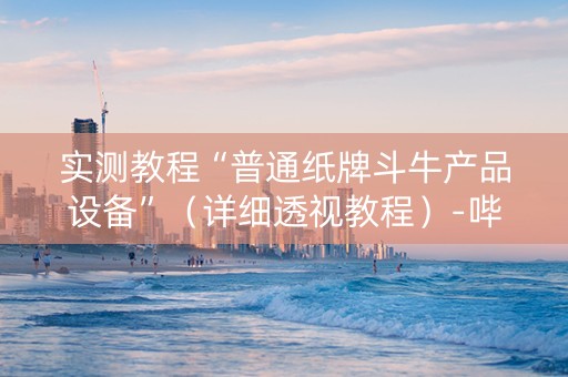 实测教程“普通纸牌斗牛产品设备”（详细透视教程）-哔哩哔哩